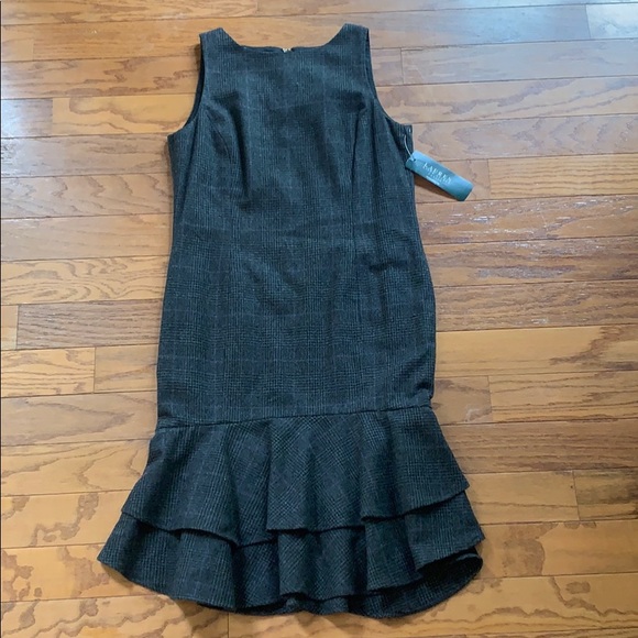 NWT Ralph Lauren Dark Grey Mid-Length Flared Dress - Picture 6 of 6